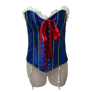 Rubie's Snow White Costume Corset Lace Trim strapless Sweetheart Neck Top ONLY